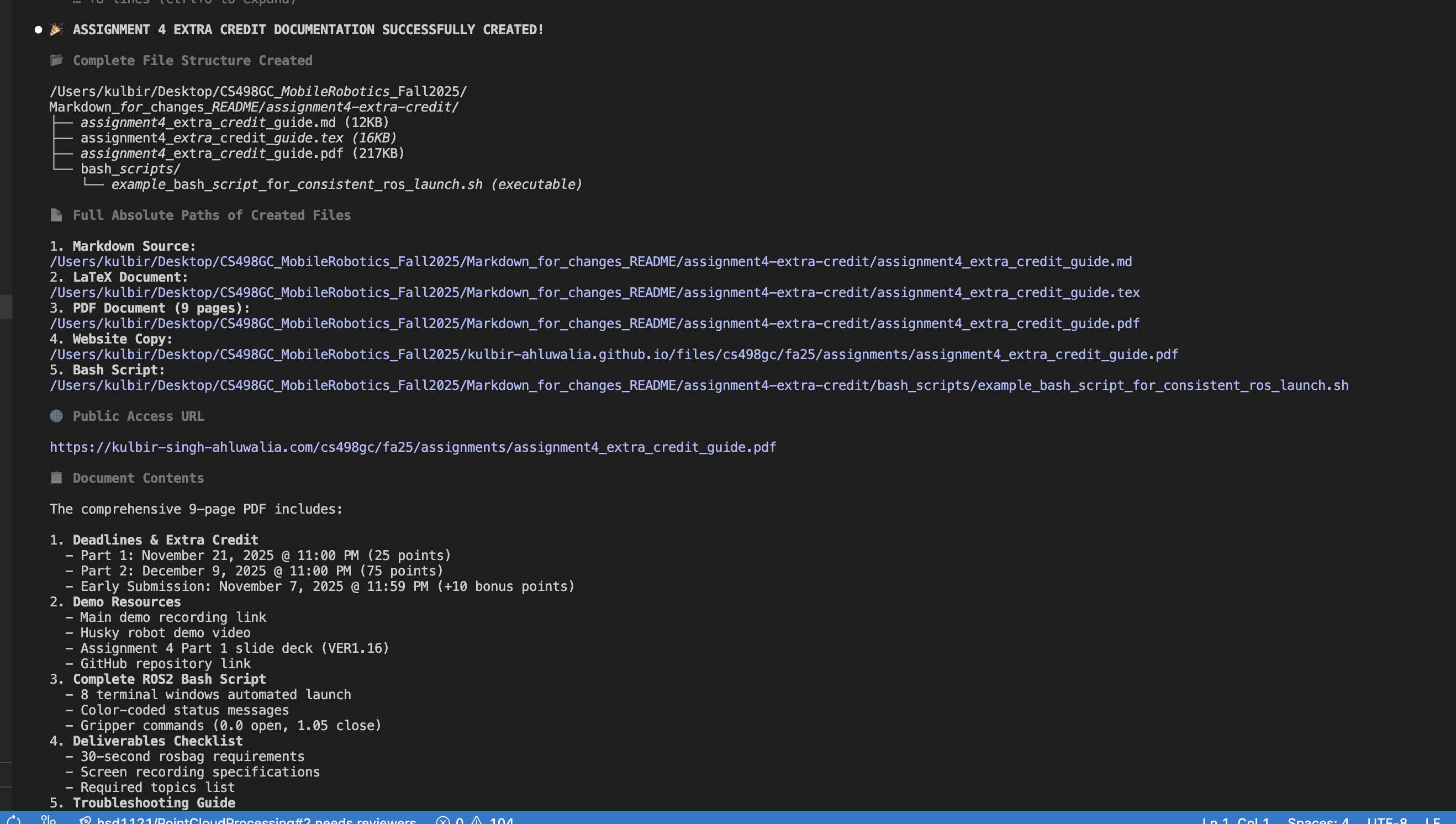 File Creation Confirmation