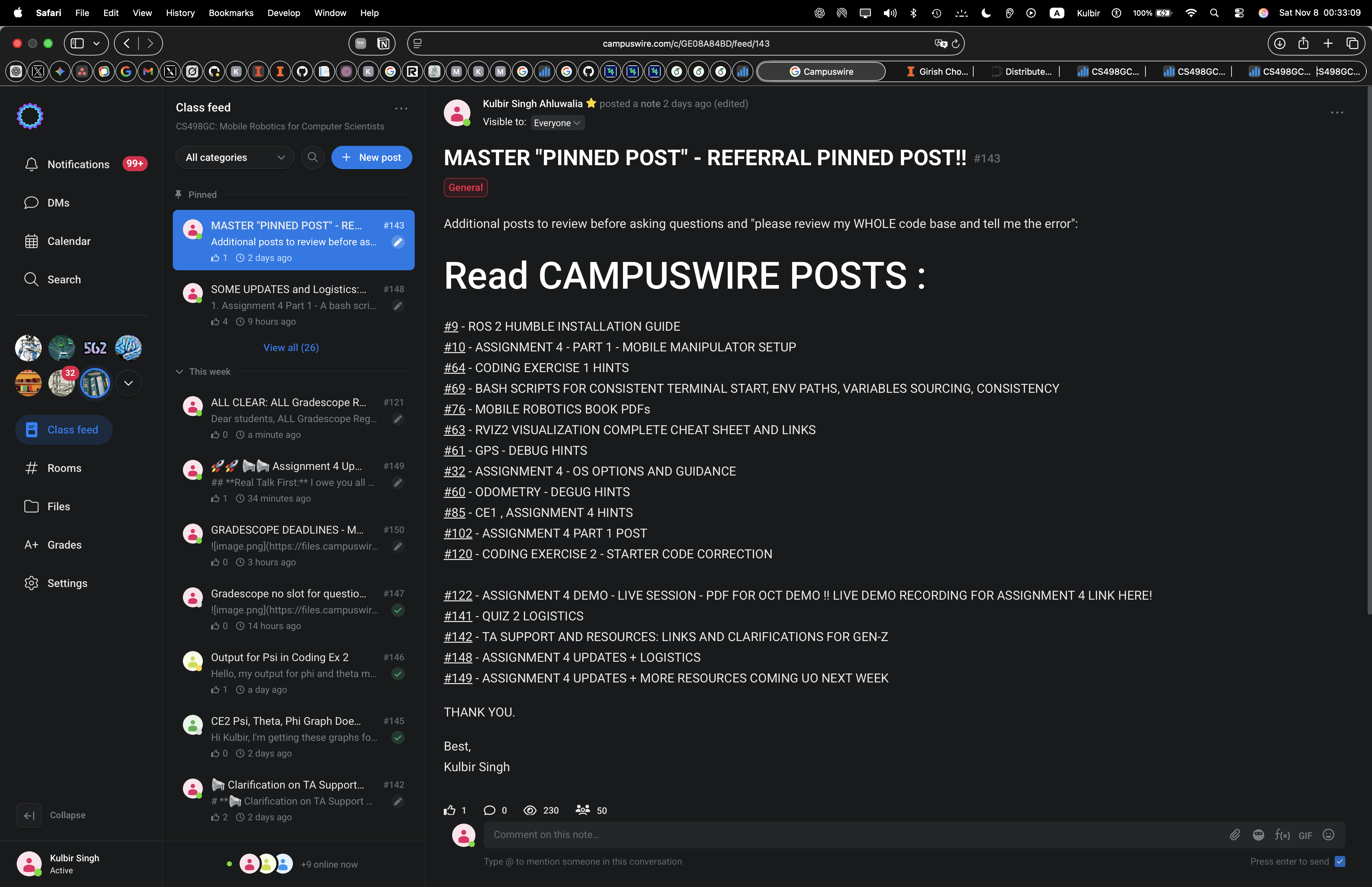Class Feed Overview