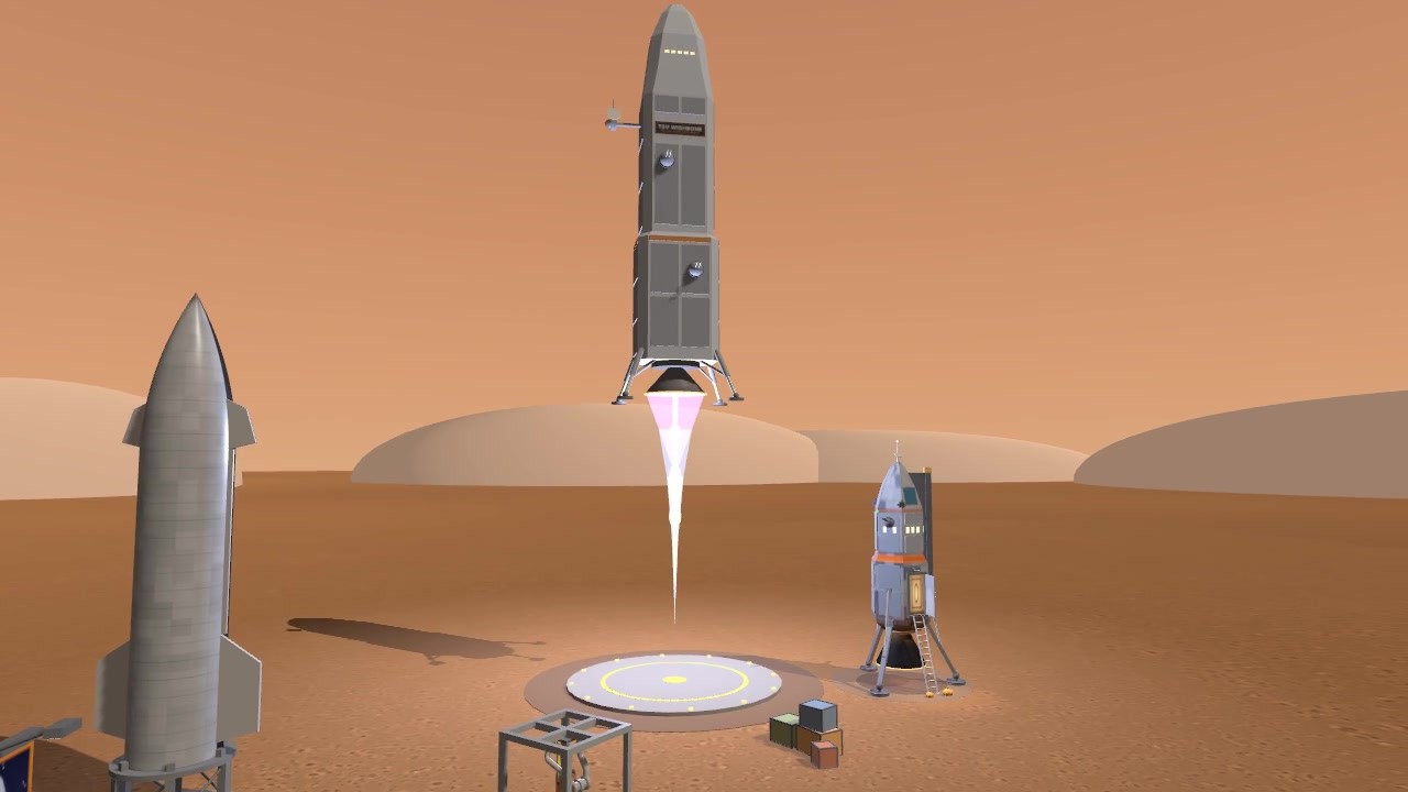 Mars Thanksgiving world v3: rockets and ships of the Mars base